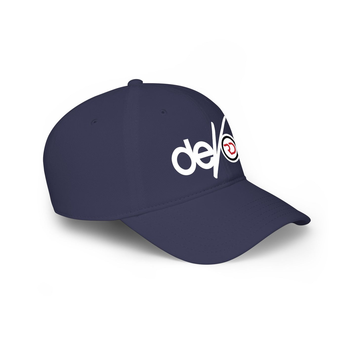 Low Profile Baseball Cap — 'deVoe' Script Logo Red Dad Hat
