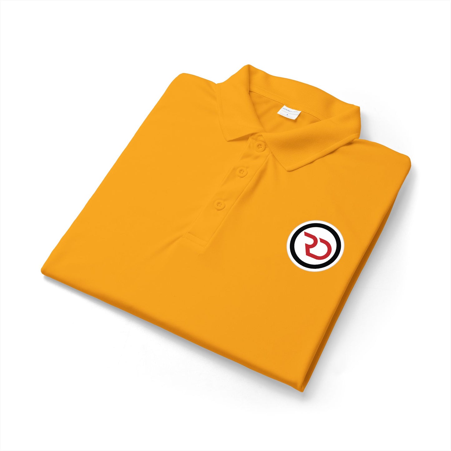 Embroidered Red Circle Logo Polo Shirt