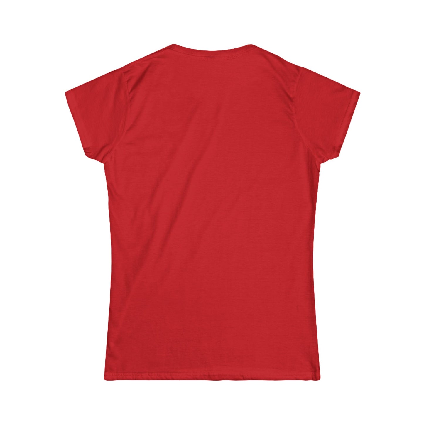 Women's Tee — Minimal Red & Black Circular Logo Chest Print