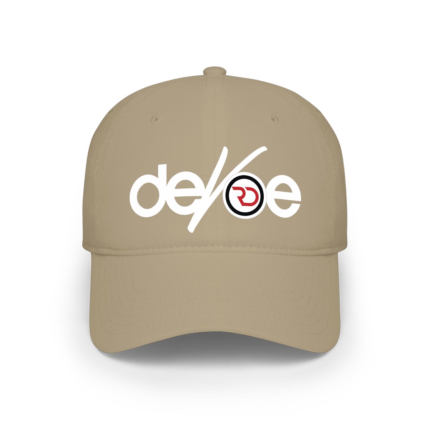 Low Profile Baseball Cap — 'deVoe' Script Logo Red Dad Hat