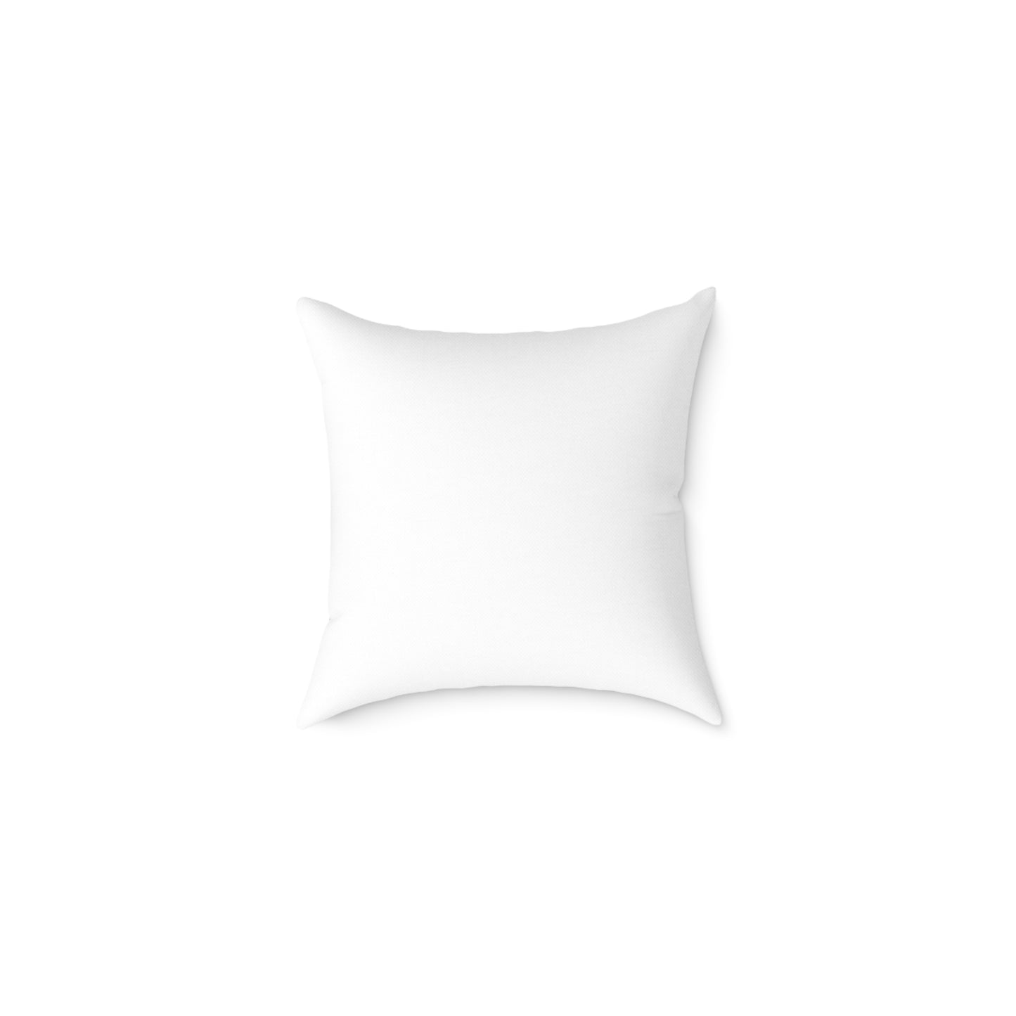 Devotee Logo Square Throw Pillow — Minimalist White Decorative Accent
