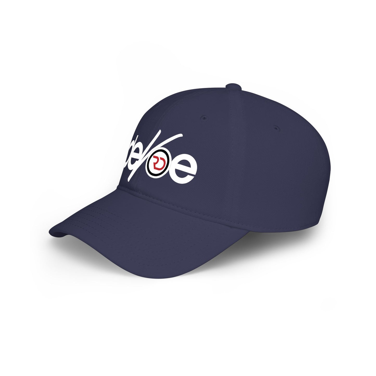 Low Profile Baseball Cap — 'deVoe' Script Logo Red Dad Hat
