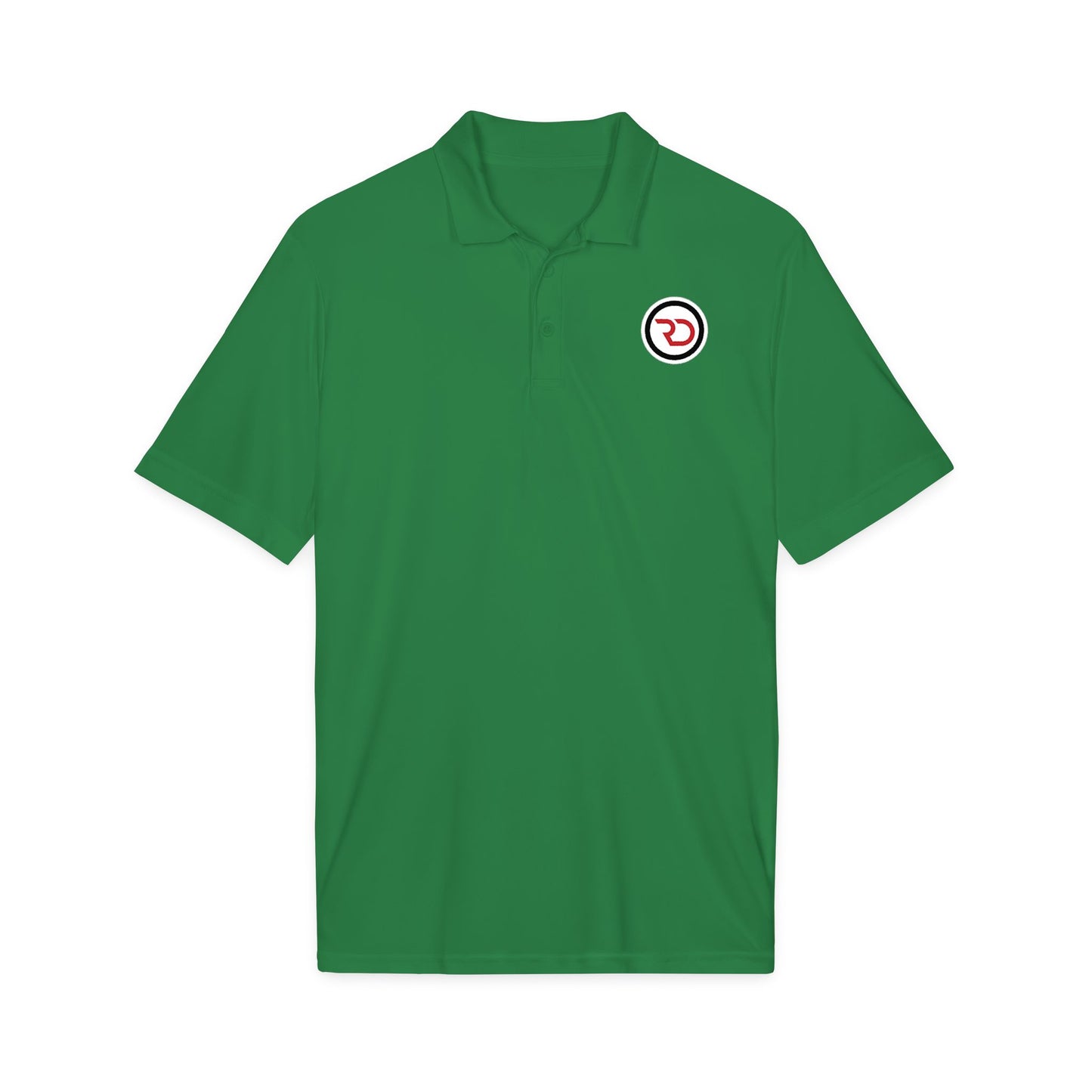 Embroidered Red Circle Logo Polo Shirt