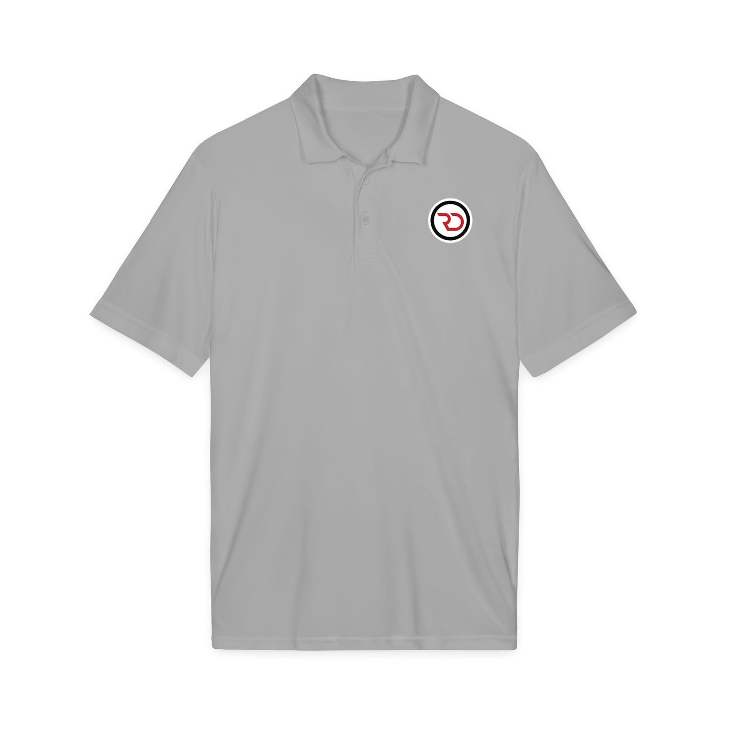 Embroidered Red Circle Logo Polo Shirt