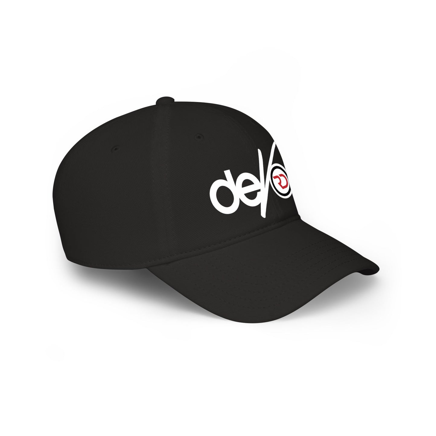 Low Profile Baseball Cap — 'deVoe' Script Logo Red Dad Hat