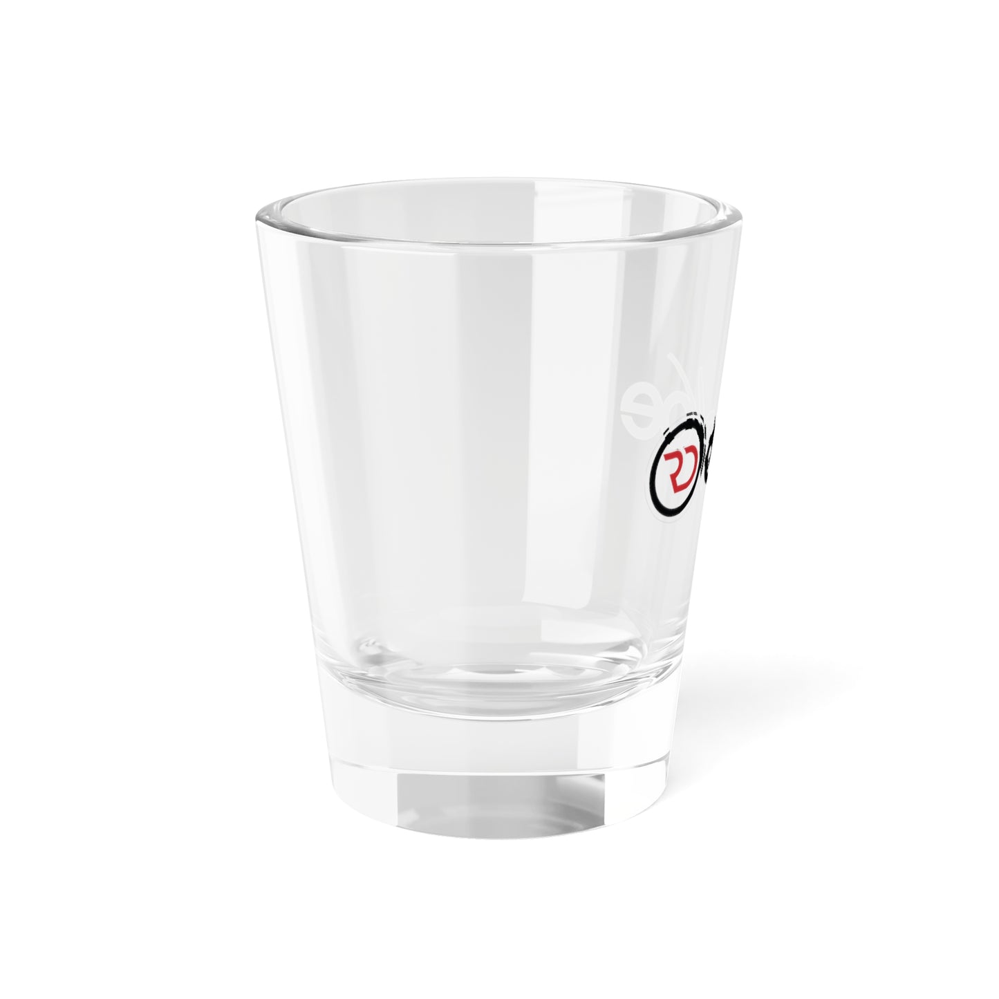 Branded 1.5oz Shot Glass — De/oe Logo Clear Shooter Glass