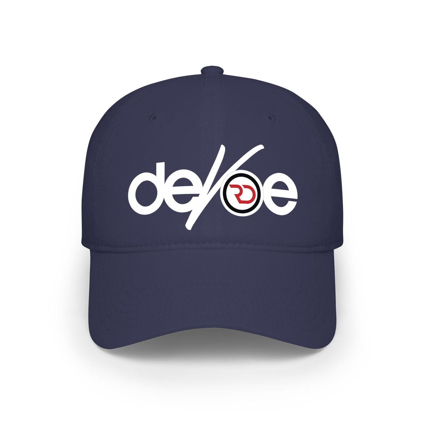 Low Profile Baseball Cap — 'deVoe' Script Logo Red Dad Hat