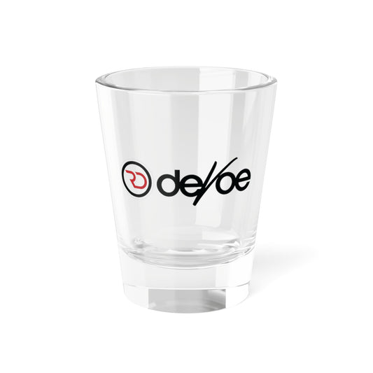Branded 1.5oz Shot Glass — De/oe Logo Clear Shooter Glass