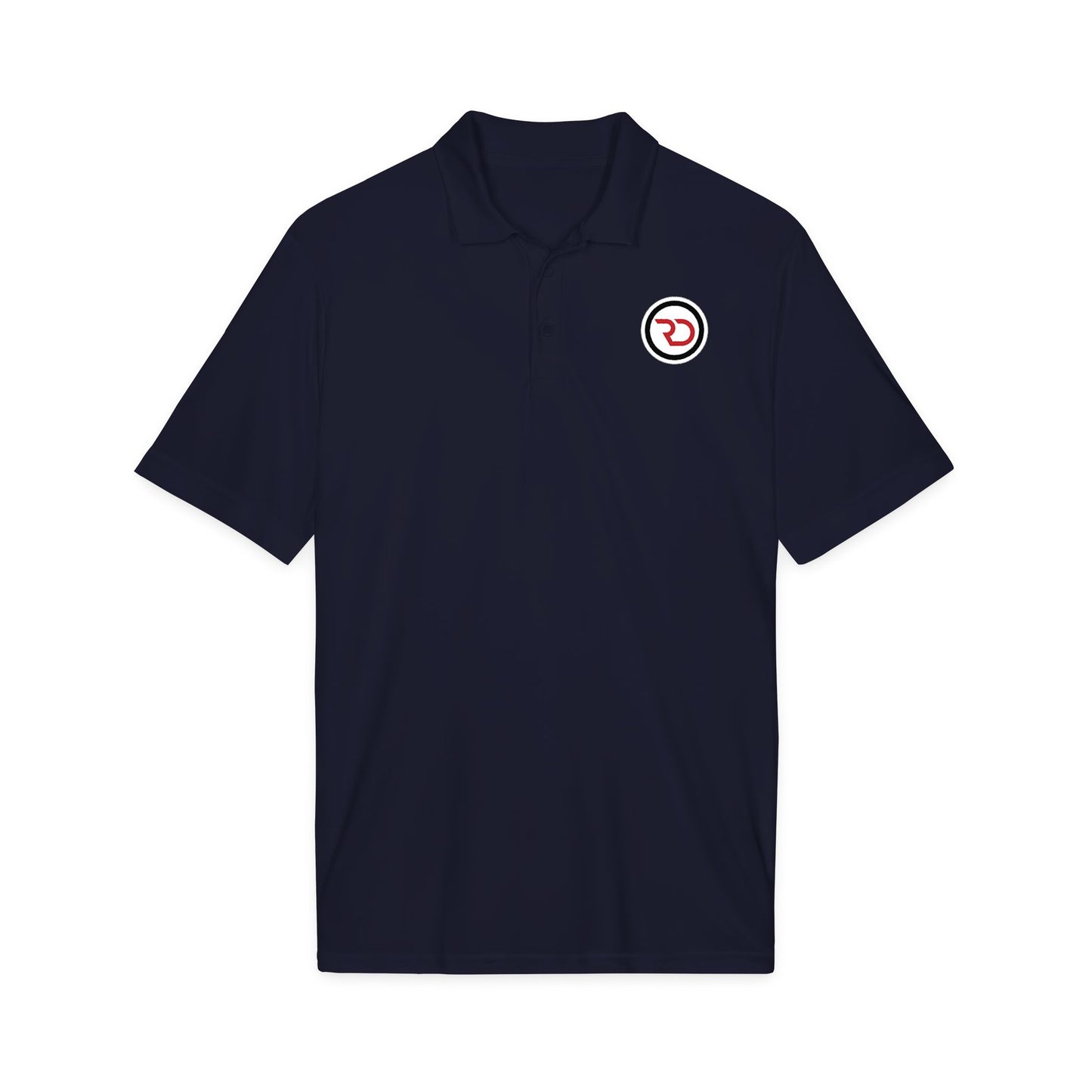 Embroidered Red Circle Logo Polo Shirt
