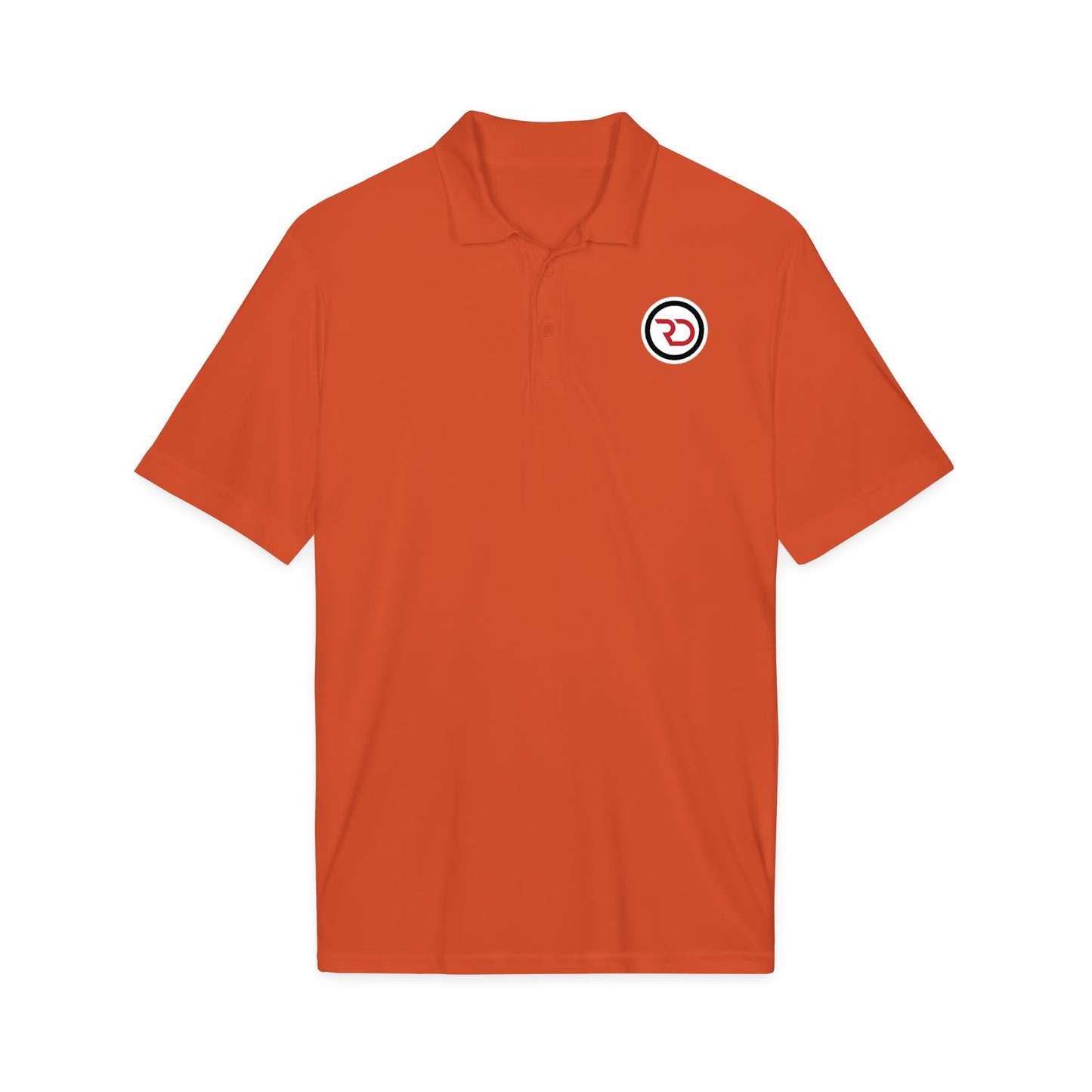 Embroidered Red Circle Logo Polo Shirt