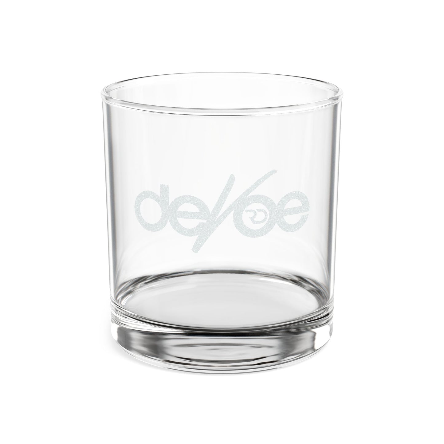 Engraved Whiskey Glass (10.5 oz) — Minimal Logo Rocks Glass, Personalized Barware Gift