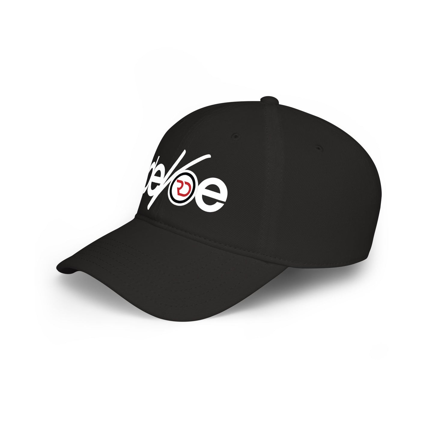 Low Profile Baseball Cap — 'deVoe' Script Logo Red Dad Hat