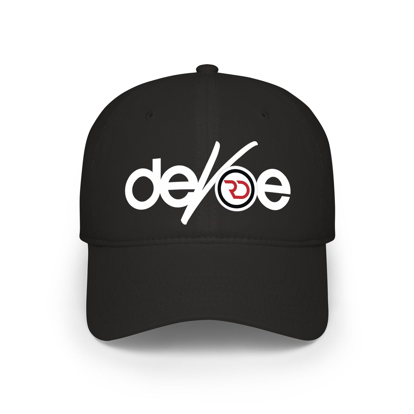 Low Profile Baseball Cap — 'deVoe' Script Logo Red Dad Hat