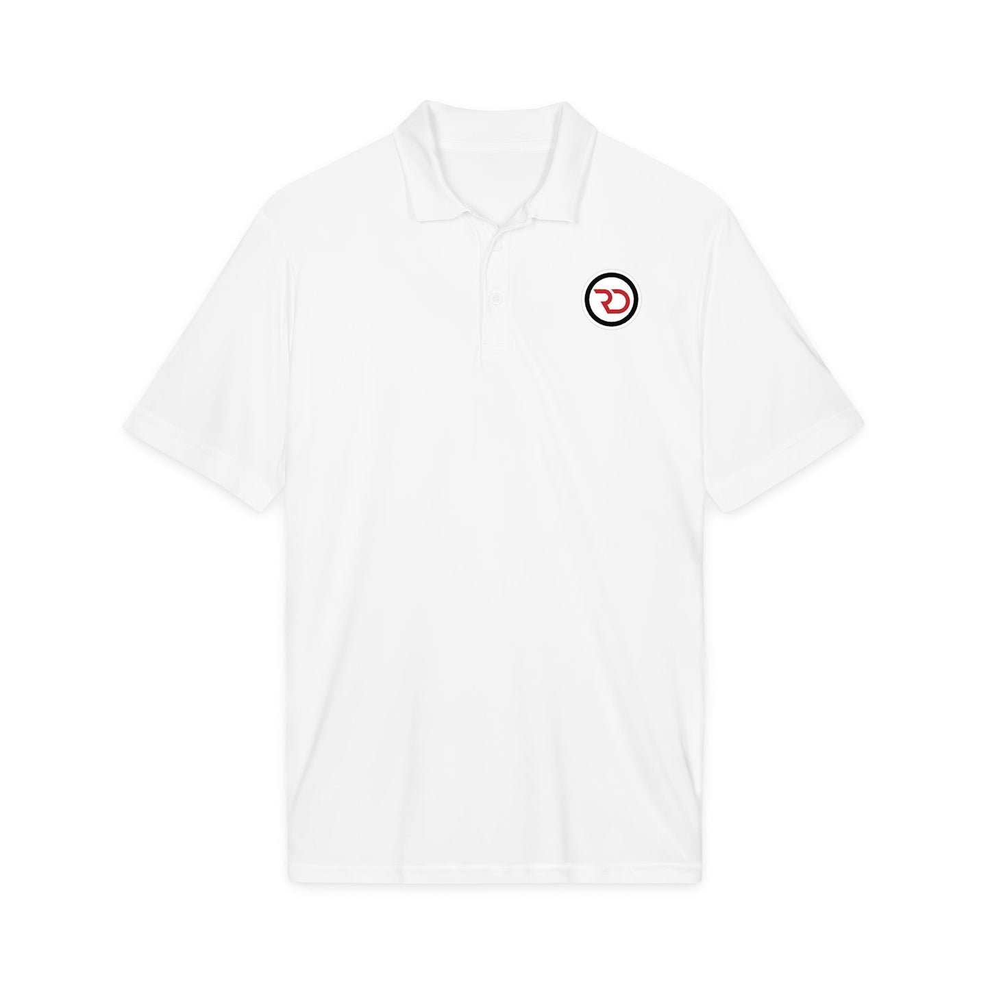 Embroidered Red Circle Logo Polo Shirt