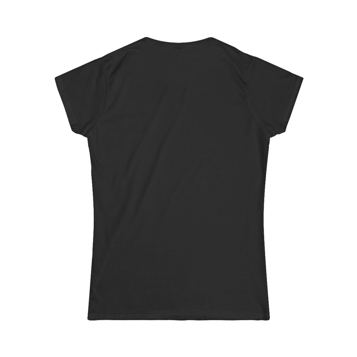 Women's Tee — Minimal Red & Black Circular Logo Chest Print