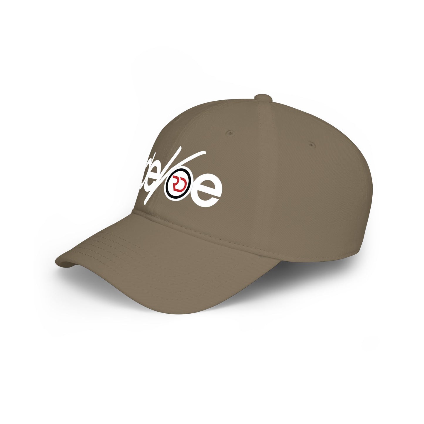 Low Profile Baseball Cap — 'deVoe' Script Logo Red Dad Hat