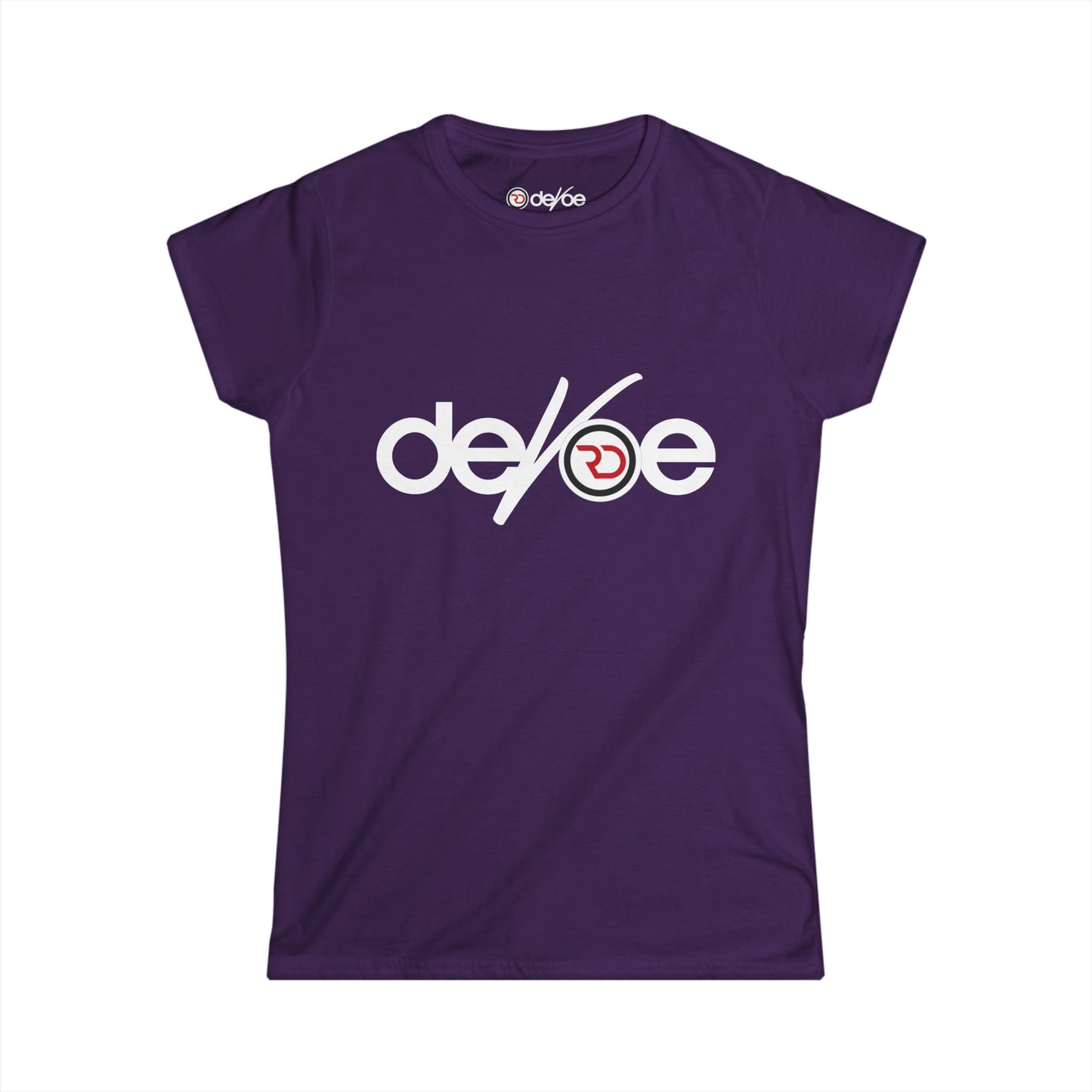 Women's Tee — Minimal Red & Black Circular Logo Chest Print