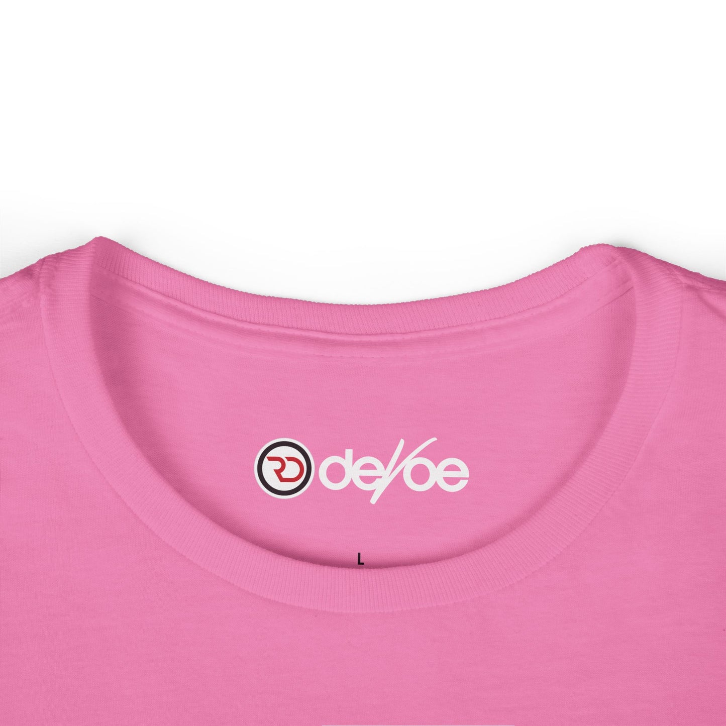 Women's Tee — Minimal Red & Black Circular Logo Chest Print