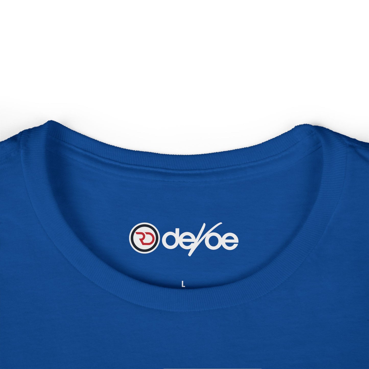 Women's Tee — Minimal Red & Black Circular Logo Chest Print