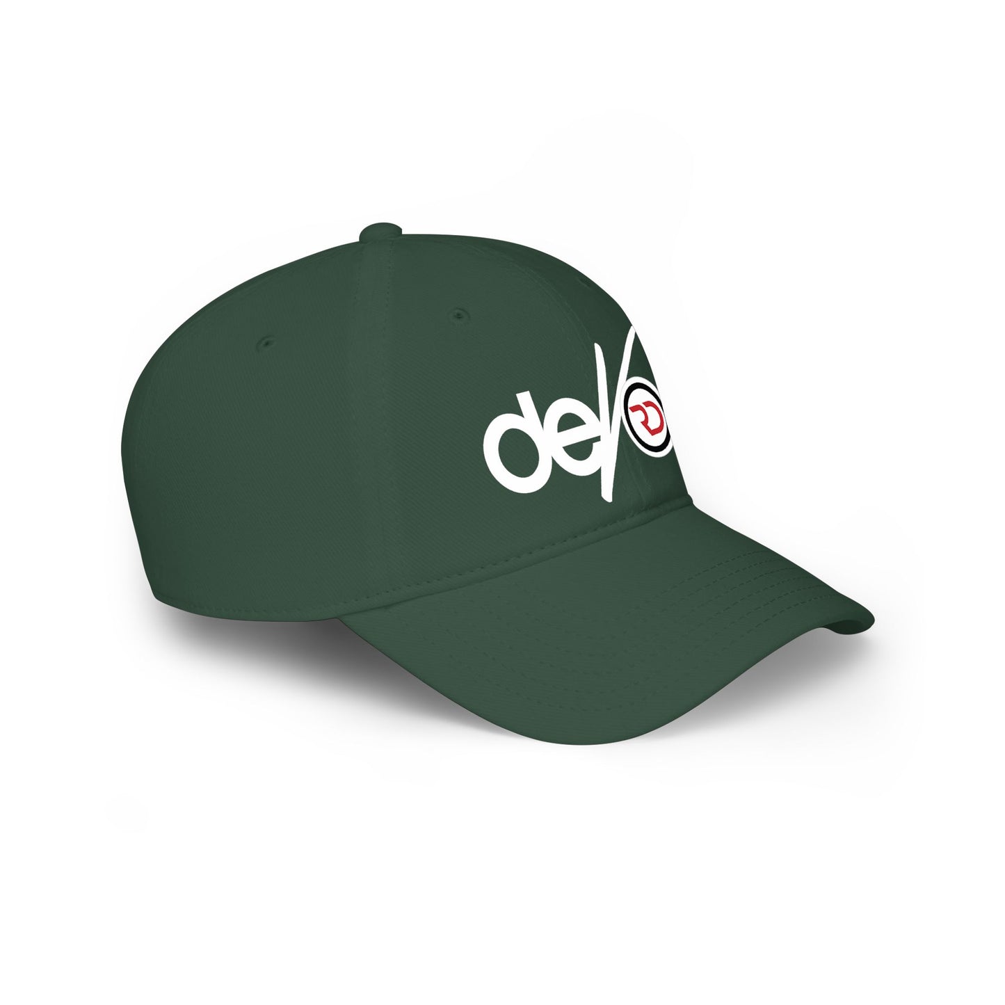 Low Profile Baseball Cap — 'deVoe' Script Logo Red Dad Hat