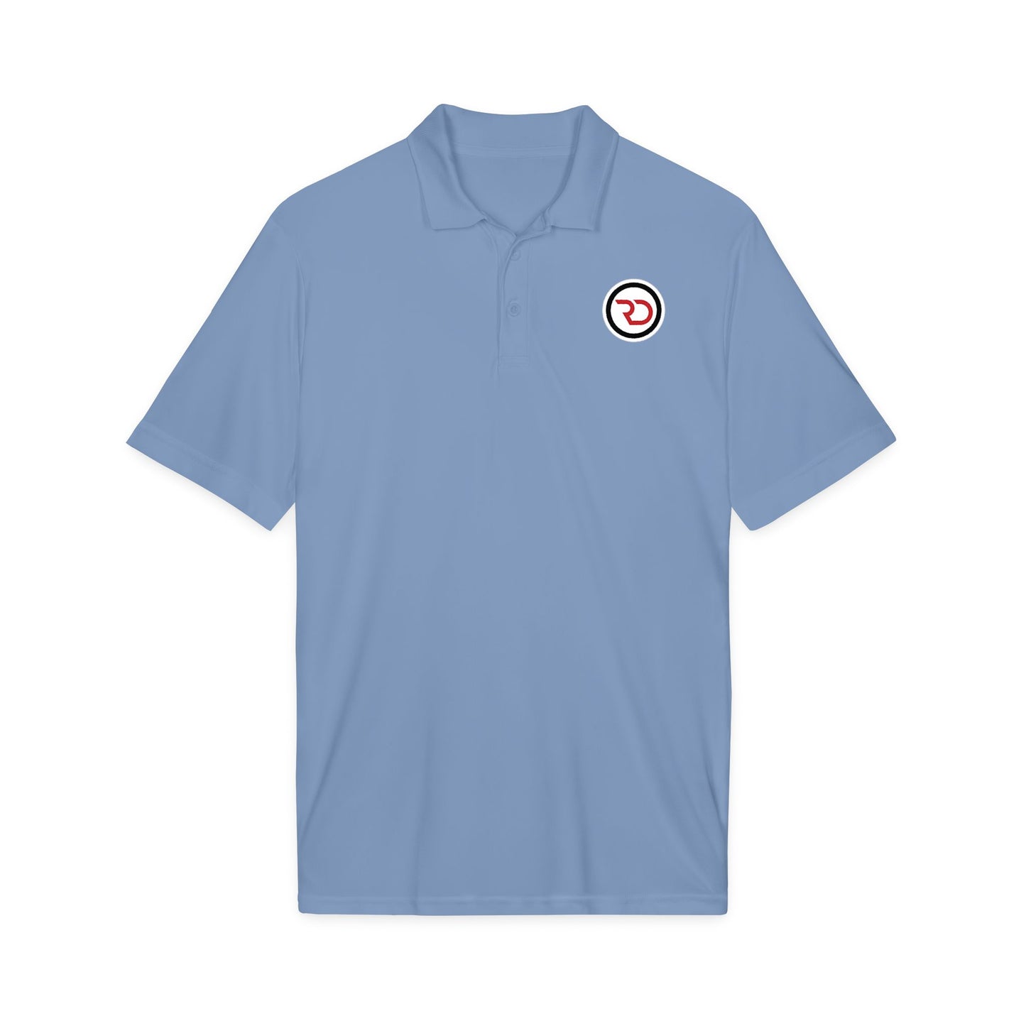 Embroidered Red Circle Logo Polo Shirt