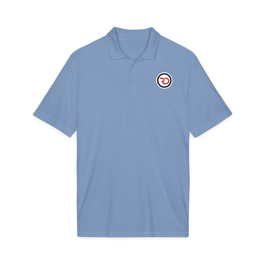 Embroidered Red Circle Logo Polo Shirt